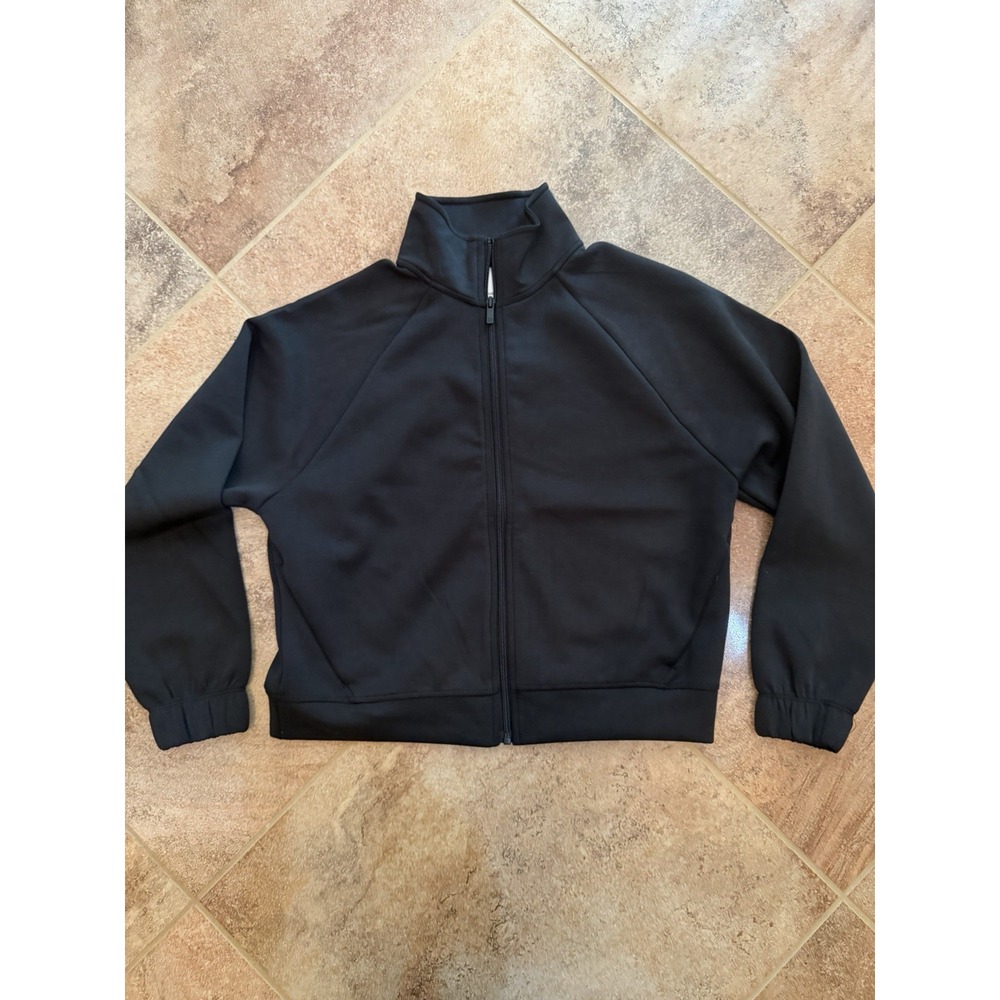 Women's All In Motion Black Airy Sleek Full Zip Jacket Size XS NWT Ultra Soft